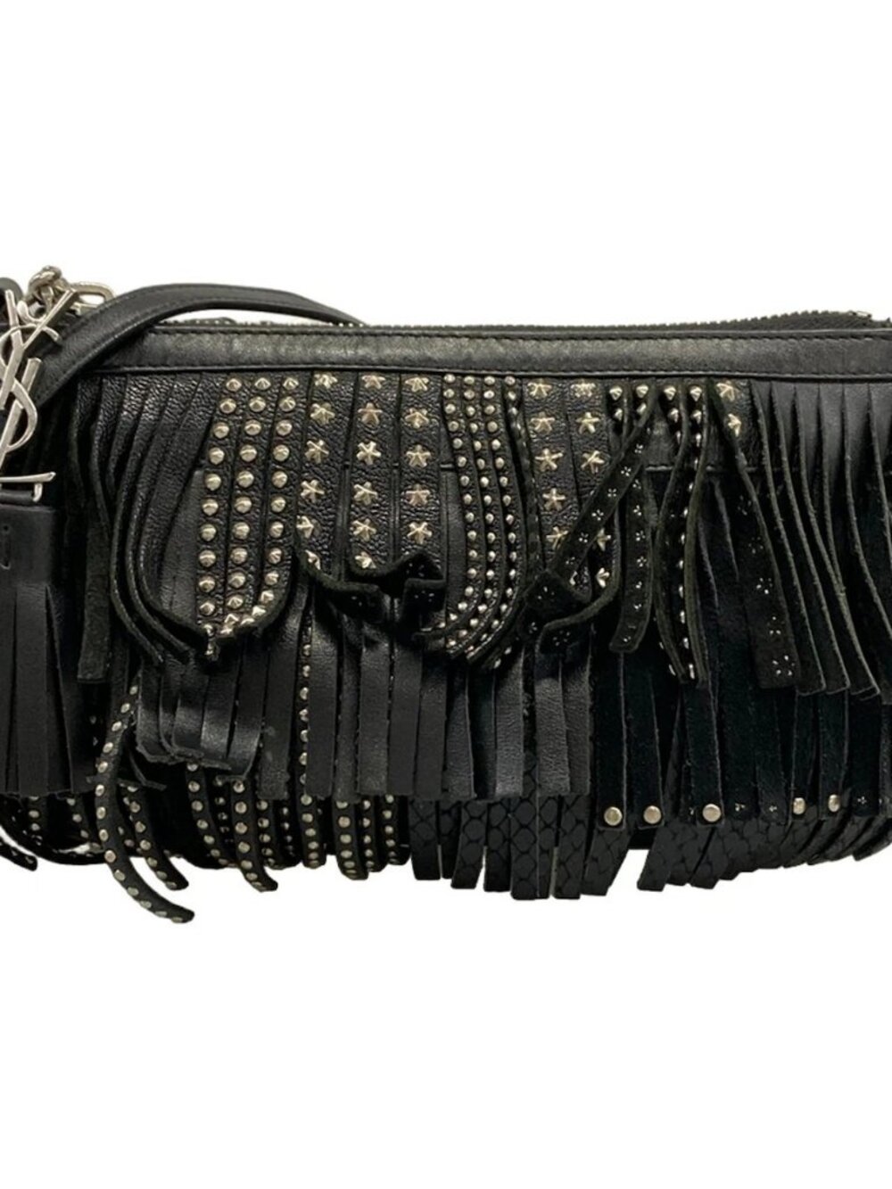 SAINT LAURENT PARIS 413183 Black Leather Shoulder Bag - Picture 1 of 15